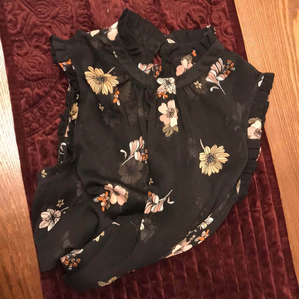 Who What Wear floral blouse